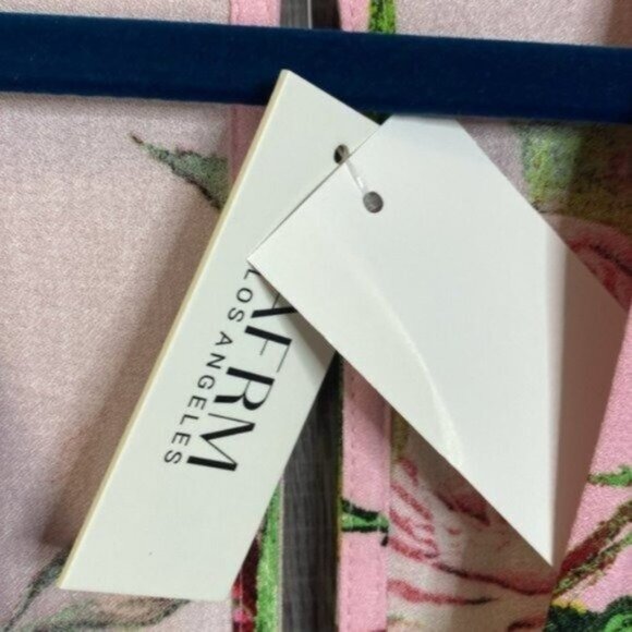 NWT AFRM Pink Joanna Smocked Waist Floral Mini Dress - Picture 5 of 7